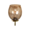 Devansh Metal Electric Wall Light in Gold Colour with Lavender Shade Count of 1 Light