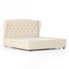 Holmebrook Engineered Wood King Size Bed With Drawer Storage (Ivory Colour)