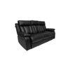 Magna Leatherette Three Seater Manual Recliner in Black Colour