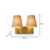 Devansh Metal Electric Wall Light in Black Colour with Beige Shade Count of 1 Light