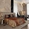 Stoa Paris Super King Size Enriched Cotton Bedsheet with 2 Pillow Covers  Size Golden Savannah
