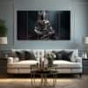 The Castle Decor Lord Shiva Wall Painting Wooden Framed 27x48 Inch (Style 13)