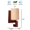Devansh Solid Wood Electric Wall Light in Beige Colour with Beige Shade Count of 1 Light