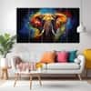 The Castle Decor Elephant Wall Painting Wooden Framed 27x48 Inch