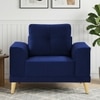 Nency Velvet 1 seater Sofa Navy Blue