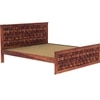 Moglis Solid Wood Queen  Size Bed Without Storage Bed In Teak Finish