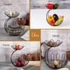 Cache Tiered Floral Wire Basket Black