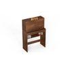 Karmiya Engineered Wood Study and Computer Laptop Table for Home or Office, WFH Desk, with Multiple Storage Shelves for Books and Décor Display for Adults Kids Students (Brown Maple)