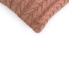Colette Dark Coffee Cotton Knitted Cushion Cover 12X20 Inches