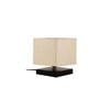 Boden Off White Fabric Shade Table Lamp with Black Iron Base