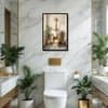 The Castle Decor Funny Giraffe Reading Newspaper Toilet Wall Art 8x12 Inch