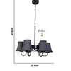 Devansh Dual Black Wallmounted Lamp With Cotton Off-White Shade