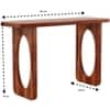 Uranus Solid Wood Console Table in Natural