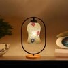 Devansh Multicolor Glass Wooden & Iron  Table Lamp -17 Inch Height  -Anh