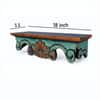 Multishade Colour Solid Wood Handcarved Tamra Floating Wall Shelf with 3D work by DisooFashions