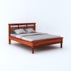 Medhasvini Solid Wood Queen Size Non Storage Bed In Honey Finish