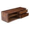 Vector Solid Wood TV Unit in Teak Finish