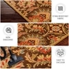 Brown Floral Wool 8x11 Carpet