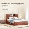 Cambry King Size Storage Box Storage Bed With Headboard Storage In Honey Finish