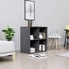 Hexa Engineered Wood Bookshelf Multipurpose Storage Rack in Giant Wood and Frosty White Colour