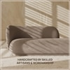 Eliteelegance Wood 2 Seater With Upholstery Non Storage Sofa In Grey Colour
