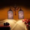 Devansh Metal Electric Wall Light in Blue Colour with Blue Shade Count of 2 Lights