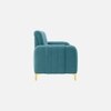 Monly Velvet 3 Seater Sofa Aqua Blue Color
