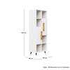 Hexa Engineered Wood Bookshelf Multipurpose Storage Rack in Frosty White Colour