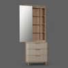 Asa Dressing Table with Sliding Mirror in Grey