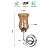 Devansh Steel Electric Wall Light in Steel Colour with Lavender Shade Count of 1 Light