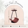 Sculptural Iron Side Table in Brown Colour
