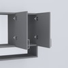 3 Doors Modular Wall Mounted Kitchen Cabinet With Organizer Shelf In Slate Slate Grey Finish