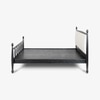 Archie Spindle Solid Wood Queen Non Storage Bed in Black Colour