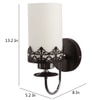 Eliante Modern Wall Lights Mild Steel & Glass Material Chrome, Brown & White Finish