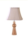 Devansh Off-White Cotton Vintage  Lamp With Wood Base (12X8X20.75)