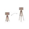 Kepler Tripod Floor Lamp Colour Natural Linen Drum Shade