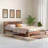 Amal Solid Wood Queen Size Bed In Teak Finish