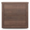Harzine Engineered Wood Bedside Table in Classic Walnut Finish