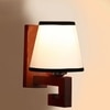 Devansh Solid Wood Electric Wall Light in White Colour with White Shade Count of 1 Light