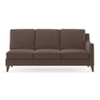Abbey Sectional Sofa (Colour : Daschund Brown, Cushion : Soft, Seater : Left Aligned 3 Seater + Left Aligned Chaise)