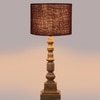 Devansh Brown Jute   Table Lamp With  Wood Natural Base (7X7X21.25 Inches)-17