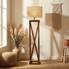 Remy Beige Jute Floor Lamp with Beige Jute Base