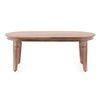 Florence Oval Solid Wood Coffee Table In Teak Finish