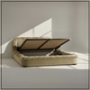 Casa Haven Relax King Size Bed in velvet With Engineered Hardwood Frame & Hydraulic Storage