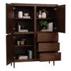 Scandinavian Hutto Multifunctional Cabinet Walnut Finish