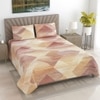 Aira Multicolor Geometric 400 TC Cotton Flat Super King Size Bedsheet with 2 Pillow Covers – Threads