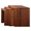 Hamilton Solid Wood Side Table Set of 3 in Teak Finish
