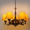 Devansh Gold Antique Wall Mounted Lamp With Black  Cotton Shade