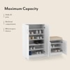 Bennis 25 Pair Shoe Rack in White Finish
