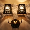 Devansh Metal Electric Wall Light in Gold Colour with Black Shade Count of 2 Lights